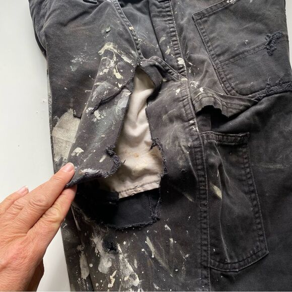 DISTRESSED Carhartt Cutoff Shorts workwear size 33 - Picture 10 of 16